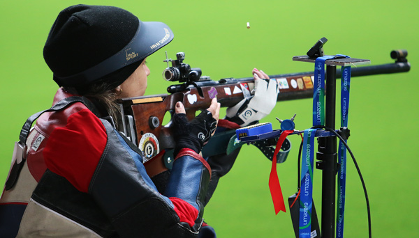 Cubanas del fusil con presea de plata por equipos en Panamericano